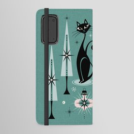 Mid Century Meow Atomic Kitty Christmas ©studioxtine Android Wallet Case