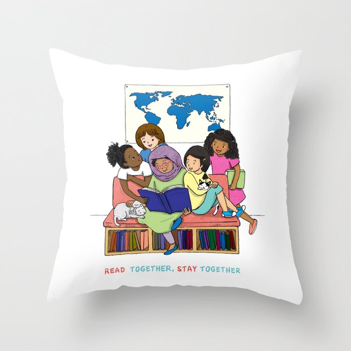 Read Together Stay Together Throw Pillow