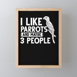 Parrot Bird Quaker African Gray Macaw Cage Framed Mini Art Print