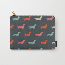 Dachshund Silhouettes | Colorful Patterned Wiener Dogs Carry-All Pouch