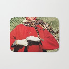 SHEDDING LAYERS by Beth Hoeckel Bath Mat | People, Illustration, Bethhoeckel, Paper, Animal, Curated, Graphicdesign, Snakes, Fashion, Nature 