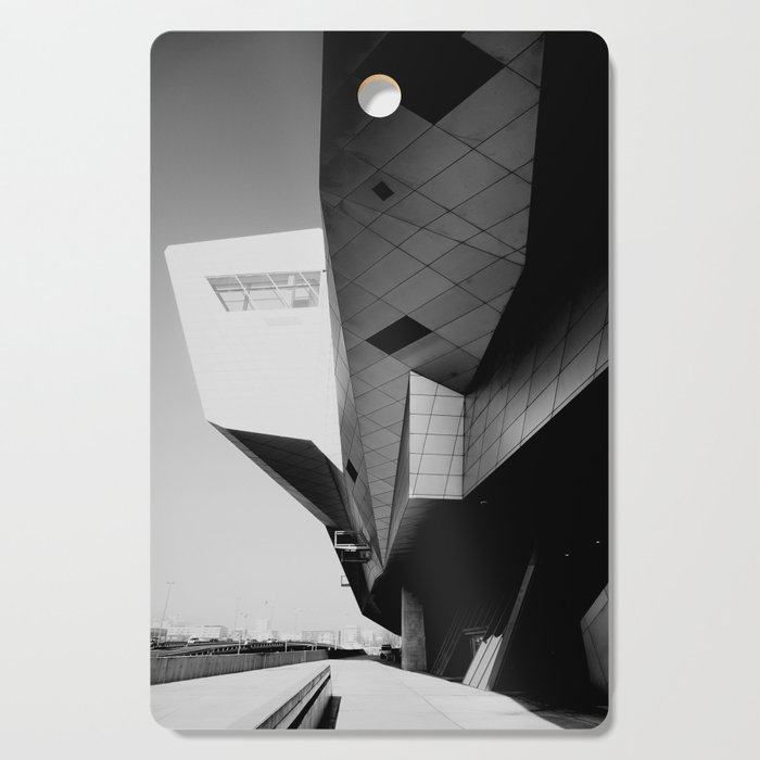 Modern Architecture in Lyon | Confluence district | Black and white Photography Cutting Board