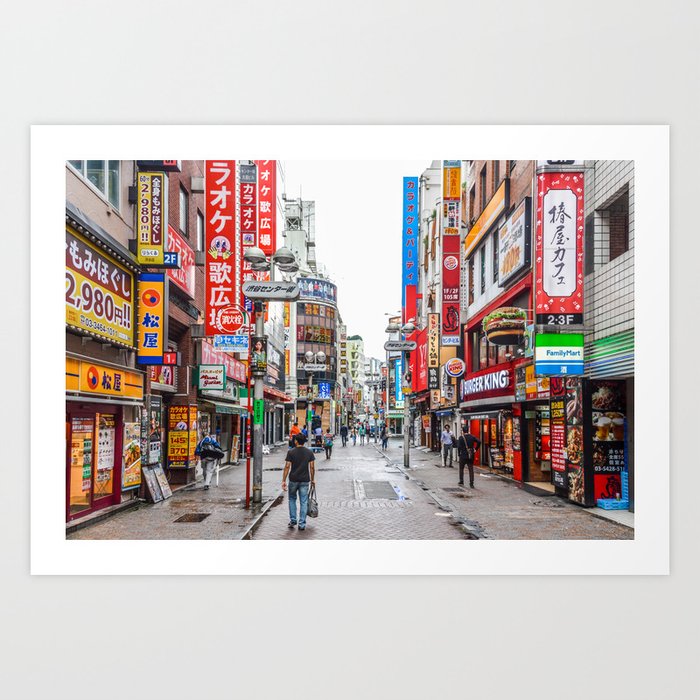 Tokyo Street Scene Art Print By Worldprintsstudio Society6 Tokyo Street Scene Art Print By Worldprintsstudio Society6