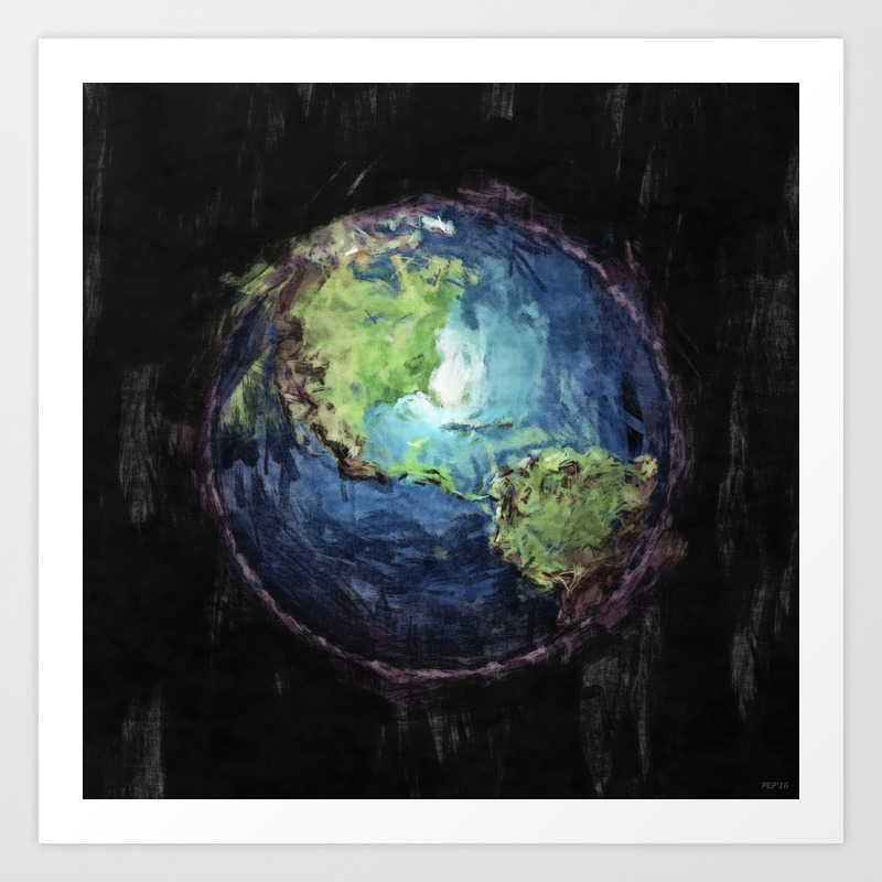 Earth And Space Art Print By Perkinsdesigns Society6