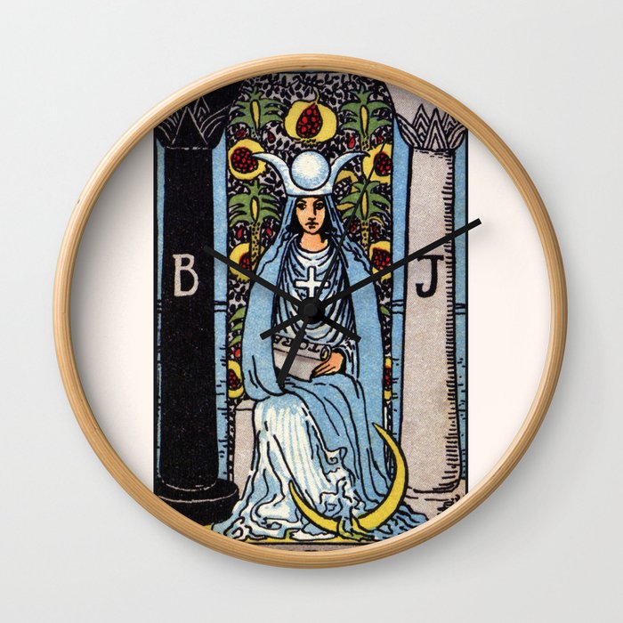II. The High Priestess Tarot Card Wall Clock