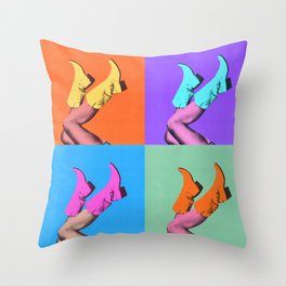 These Boots - Pop Art 1 Throw Pillow
