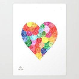 Rose Heart Art Print
