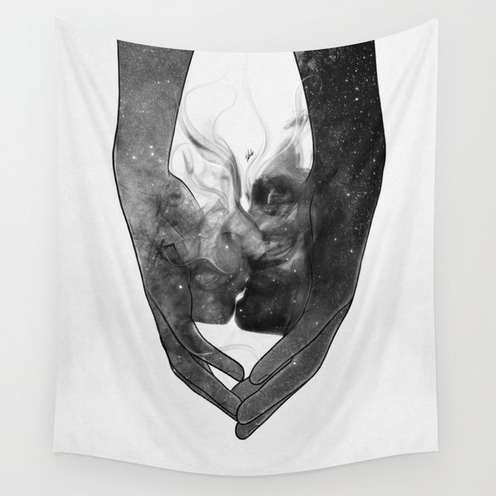 The kissing touch. Wall Tapestry