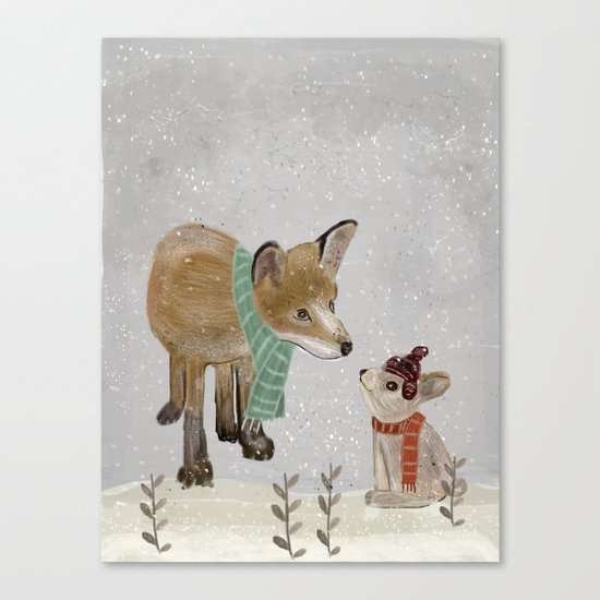 hello mr fox Canvas Print