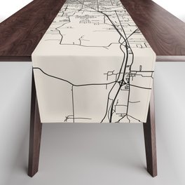 Shreveport USA - City Map - Aesthetic Table Runner