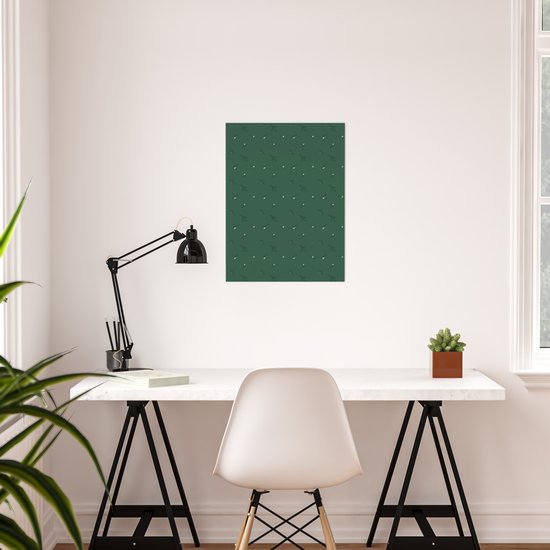 Floral Abstract Dark Green Emerald Green Home Decor Kirovair