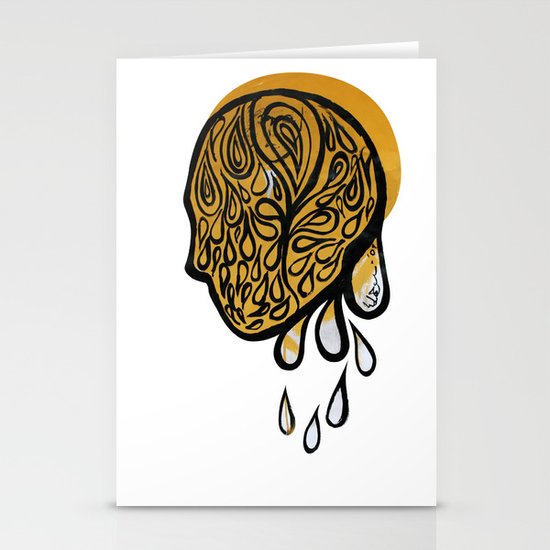 Drops fall Stationery Cards