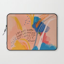 Find Joy. The Abstract Colorful Florals Laptop Sleeve