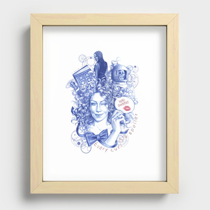 Every Curl Is A Spoiler Recessed Framed Print