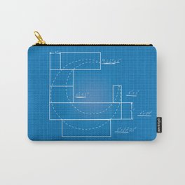 Moon Blueprint Carry-All Pouch