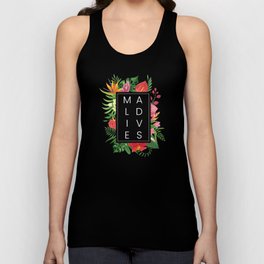 Maldives Flowers Maldives Vacation Unisex Tank Top