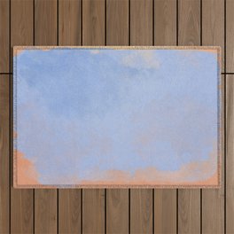Minimal Abstract Light Blue Colorfield Painting 02 Outdoor Rug