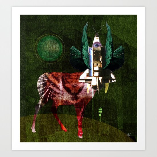 SpaceHeadDeer Art Print