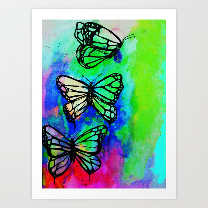 Flying Butterflies Art Print