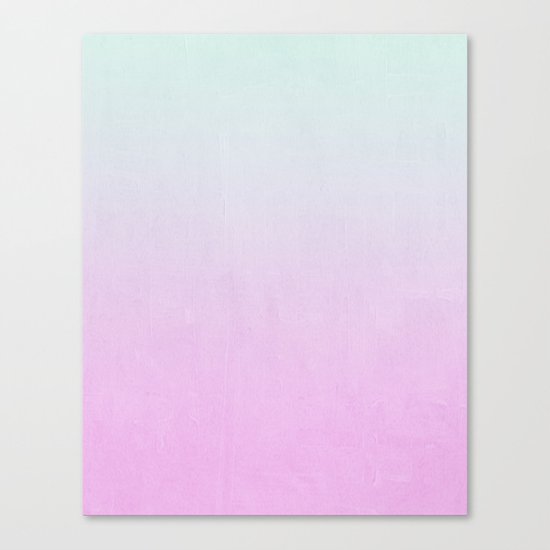 Ombre fade pastel trendy color way throwback retro palette 80s 90s style Canvas Print