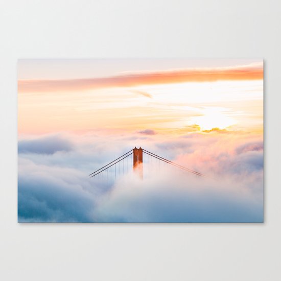 Golden Gate Bridge at Sunrise from Hawk Hill - San Francisco, California Canvas Print