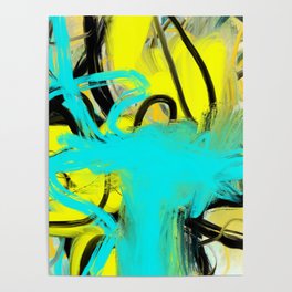 Abstract expressionist Art. Abstract Painting 43. Poster