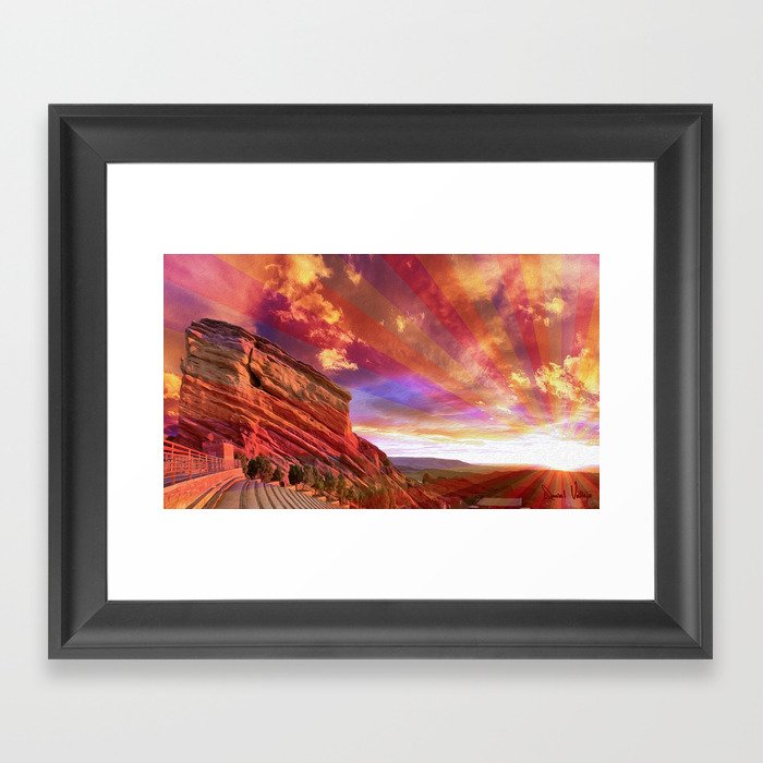 Red Rocks Sunrise Framed Art Print