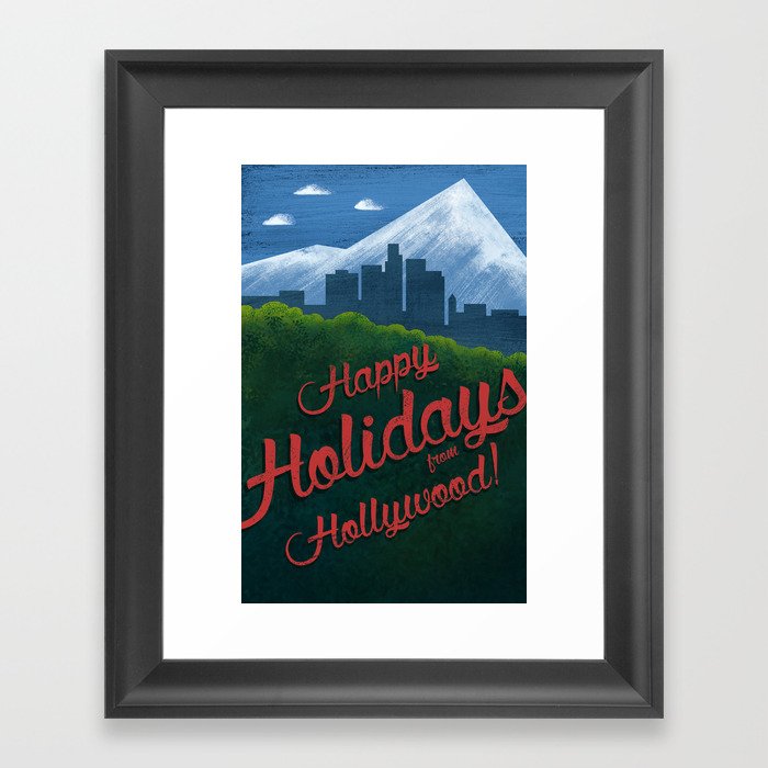 Happy Holidays from Hollywood! Framed Art Print