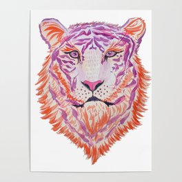 Colorful Tiger Poster