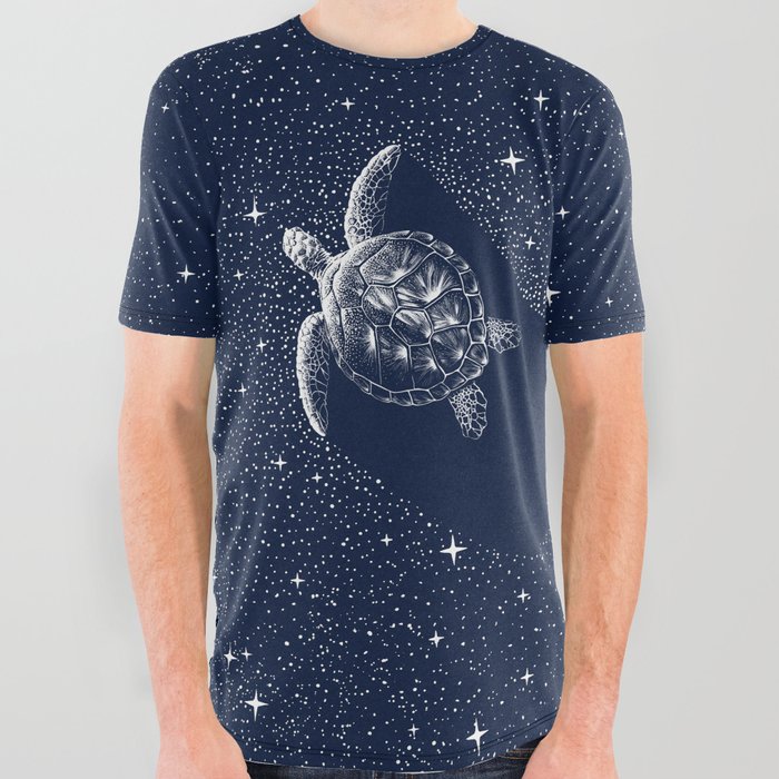 Starry Turtle All Over Graphic Tee