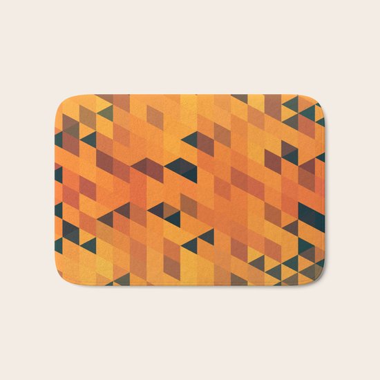 Gold Pattern Bath Mat