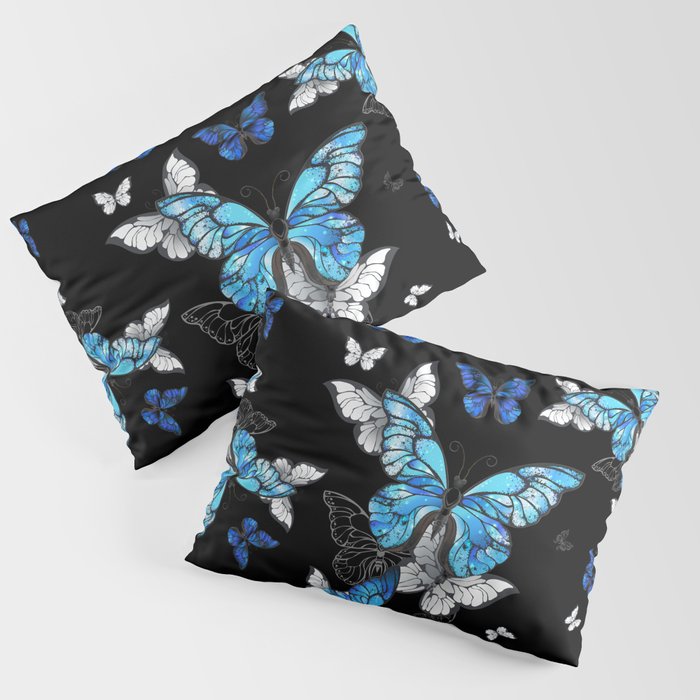 Blue Butterflies Pillow Sham
