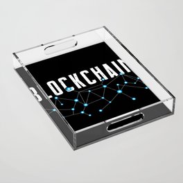 Crypto Bitcoin Currency Money Blockchain Btc Acrylic Tray