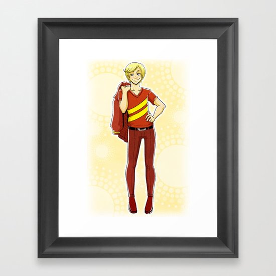 Boy Lollipop Framed Art Print