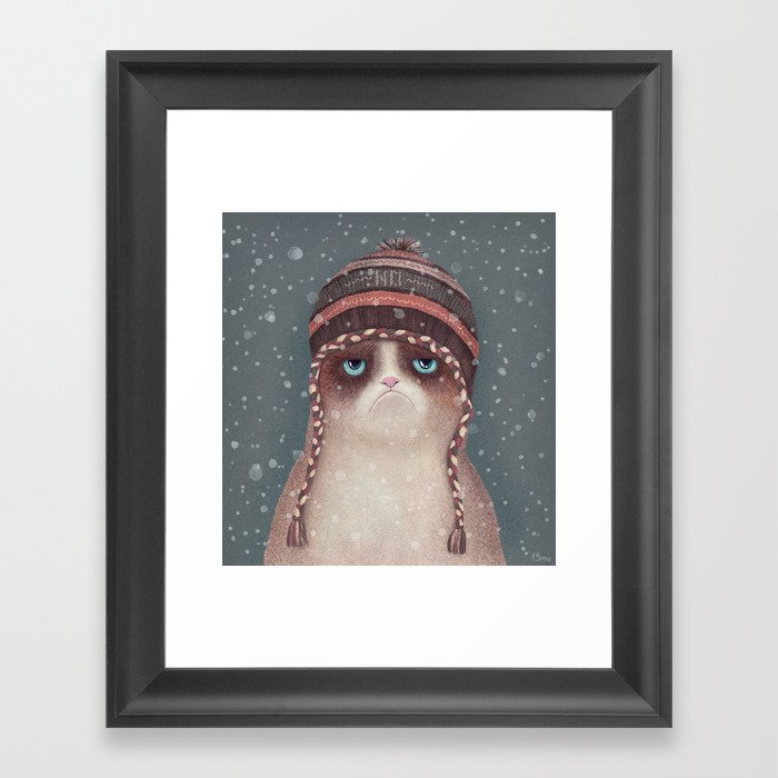 Christmas Cat Framed Art Print