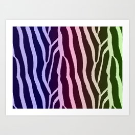 Soft Pastel Wild Art Print | Nature, Wildlife, Zebra, Graphicdesign, Digital, Animal, Candy, Pattern, Colors, Gradient 
