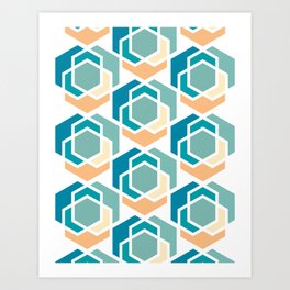 Hexagons Art Print