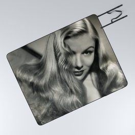 Veronica Lake black and white photography / black and white photographs Picnic Blanket