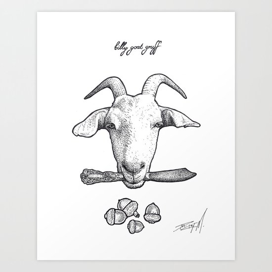 Billy Goat Gruff Art Print