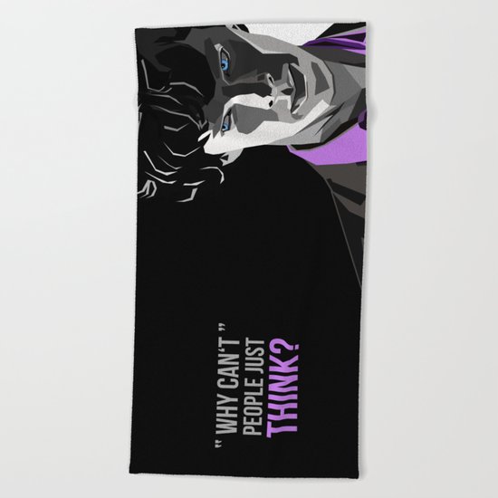 Sherlock Holmes Portrait Beach Towel
