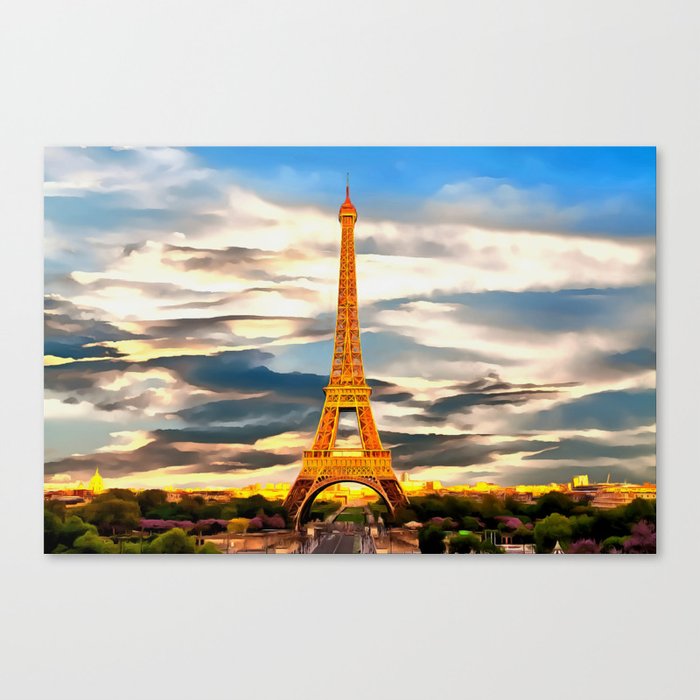 Eiffel Tower (Painting) Canvas Print