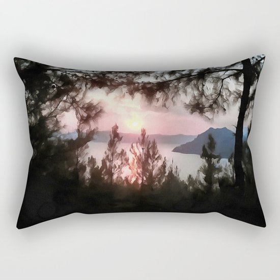 Solemn Sunset Rectangular Pillow
