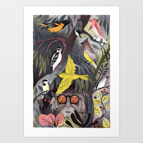 Bird Watcher Art Print