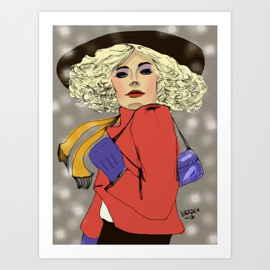 Woman of the 80s Art Print