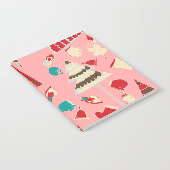 Vintage Christmas Pink Notebook