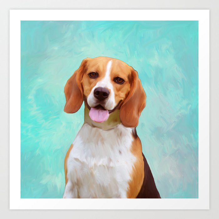 Beagle Dog Art Portrait Art Print By Aashiarsh Society6