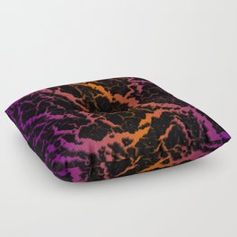 Cracked Space Lava - Purple/Orange Floor Pillow