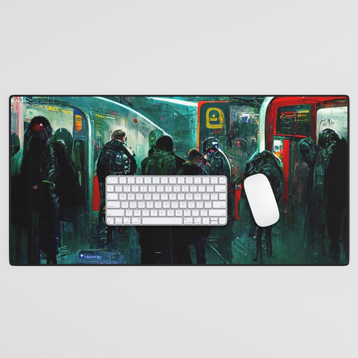 Cyberpunk Subway Desk Mat