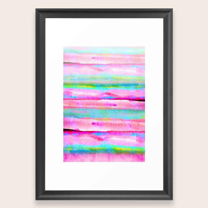 Beautiful Pink And Pastel Desert View Abstract Landscape Painting