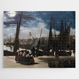 Edouard Manet - The Port of Boulogne by Moonlight Jigsaw Puzzle